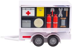 Kids globe Traffic auto VW Transporter ambulance set s přívěsem PB kov