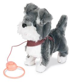 Kids World Interaktivní štěně s vodítkem JX-1422 s hnědým šátkem POUZE hnědá (VÝPRODEJ)