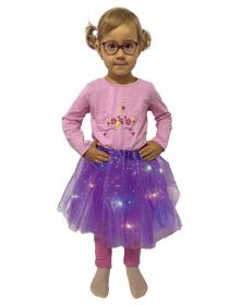 Kids World LED svítící sukně Glow Princess fialová