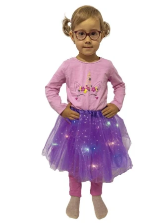 Kids World LED svítící sukně Glow Princess fialová