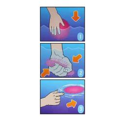 Kids World Létající vodní FRISBEE SPLASH červená