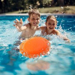 Kids World Létající vodní FRISBEE SPLASH červená