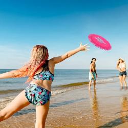 Kids World Létající vodní FRISBEE SPLASH červená