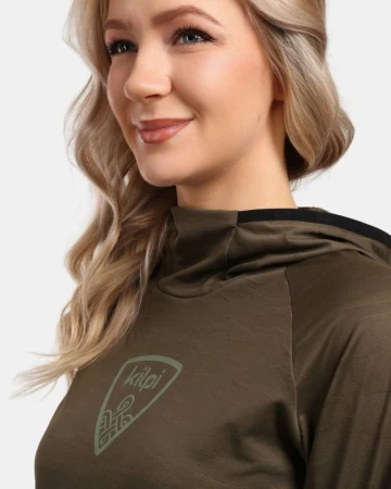 KILPI AILEEN-W Khaki dámská sportovní mikina