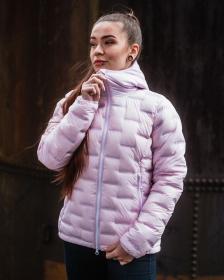 KILPI ALBA-W Světle růžová dámská zateplená bunda