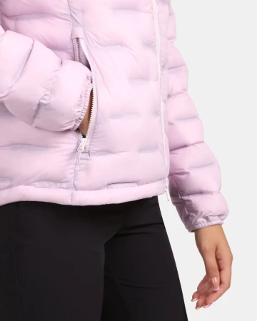 KILPI ALBA-W Světle růžová dámská zateplená bunda