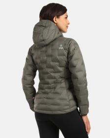 KILPI ALBERTA-W Tmavě zelená dámská péřová bunda