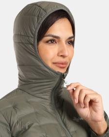 KILPI ALBERTA-W Tmavě zelená dámská péřová bunda