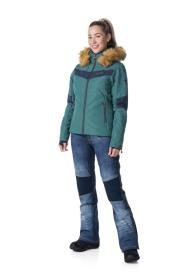KILPI ALISIA-W Tmavě zelená dámská lyžařská bunda