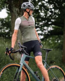 Kilpi ALVI-M khaki pánsky cyklistický dres