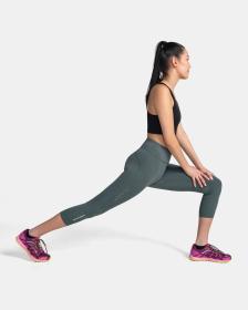 KILPI AMIRA-W Tmavozelené dámske 3/4 fitnesové legíny