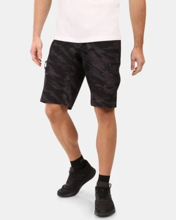 KILPI ASHER-M Černé pánské outdoorové kraťasy KILPI ASHER-M Černé pánské outdoorové kraťasy