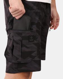 KILPI ASHER-M Černé pánské outdoorové kraťasy