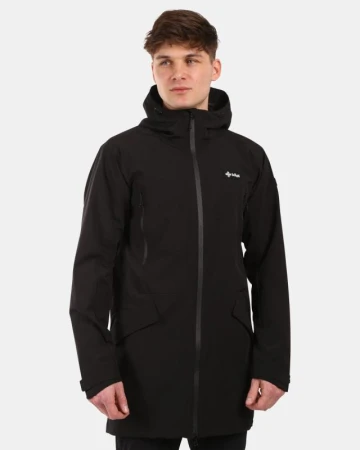 KILPI AYRA-M Černý pánský outdoorový kabát KILPI AYRA-M Černý pánský outdoorový kabát