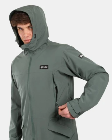 KILPI AYRA-M Khaki pánský outdoorový kabát