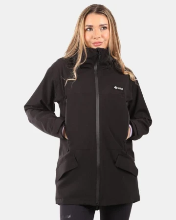 KILPI AYRA-W Černý dámský outdoorový kabát KILPI AYRA-W Černý dámský outdoorový kabát