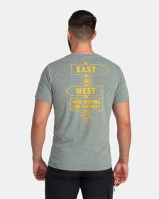 KILPI BANDE-M Tmavozelené pánske bavlnené tričko