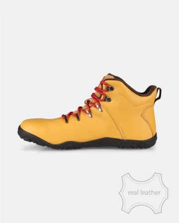 KILPI BARE LEATHER HIGH-U Béžová unisex outdoorová barefoot obuv