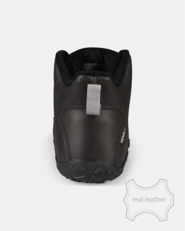 KILPI BARE LEATHER HIGH-U Černá unisex outdoorová barefoot obuv