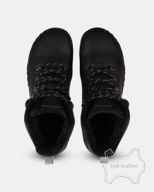 KILPI BARE LEATHER HIGH-U Černá unisex outdoorová barefoot obuv