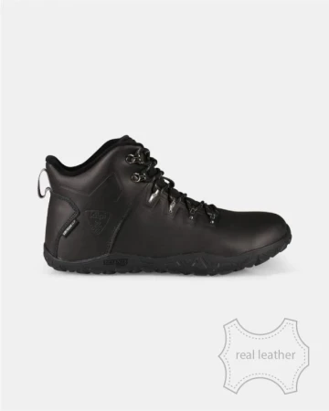 KILPI BARE LEATHER HIGH-U Černá unisex outdoorová barefoot obuv KILPI BARE LEATHER HIGH-U Černá unisex outdoorová barefoot obuv