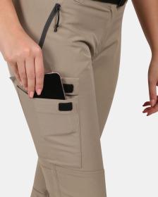 KILPI BELVELA-W Khaki dámske outdoorové nohavice
