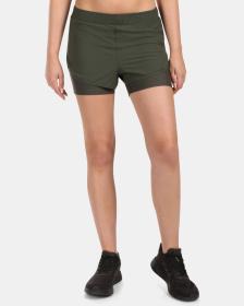 KILPI BERGEN-W Tmavě zelené dámské běžecké šortky