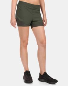 KILPI BERGEN-W Tmavě zelené dámské běžecké šortky