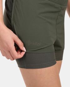 KILPI BERGEN-W Tmavě zelené dámské běžecké šortky