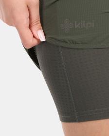 KILPI BERGEN-W Tmavě zelené dámské běžecké šortky