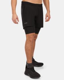 Kilpi Braga-M BLK Černé pánské běžecké kraťasy Kilpi Braga-M BLK Černé pánské běžecké kraťasy