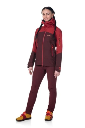 Kilpi BRODELIA-W tmavě červené dámské outdoorové kalhoty