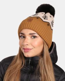 KILPI CARMEN-W Hnedá dámska zimná módna čiapka
