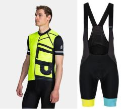 KILPI CAVALET-M Žltý cyklistický dres + Kilpi MURIA-M modré cyklistické kraťasy KILPI CAVALET-M Žltý cyklistický dres + Kilpi MURIA-M modré cyklistické kraťasy