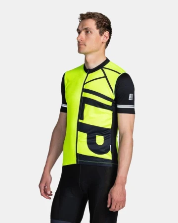 KILPI CAVALET-M Žlutý cyklistický dres + KILPI PRESSURE-M Černé cyklistické šortky KILPI CAVALET-M Žlutý cyklistický dres + KILPI PRESSURE-M Černé cyklistické šortky