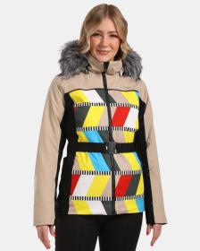 KILPI CLAIR-W Béžová dámská lyžařská bunda KILPI CLAIR-W Béžová dámská lyžařská bunda