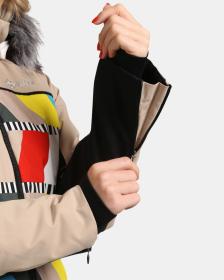 KILPI CLAIR-W Béžová dámská lyžařská bunda