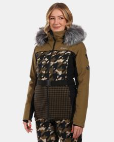 KILPI CLAIR-W Khaki dámská lyžařská bunda KILPI CLAIR-W Khaki dámská lyžařská bunda