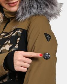 KILPI CLAIR-W Khaki dámská lyžařská bunda