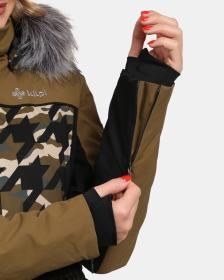 KILPI CLAIR-W Khaki dámská lyžařská bunda