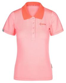 Kilpi COLLAR-W svetloružové dámske funkčné polo tričko