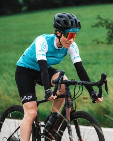 KILPI CORRIDOR-W Modrý cyklistický dres + Kilpi MURIA-W čierne cyklistické kraťasy