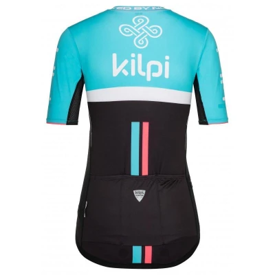 Kilpi CORRIDOR-W svetlomodrý cyklistický dres + Kilpi MURIA-W čierne cyklistické kraťasy