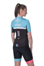 Kilpi CORRIDOR-W světle modrý cyklistický dres + Kilpi MURIA-W černé cyklistické kraťasy