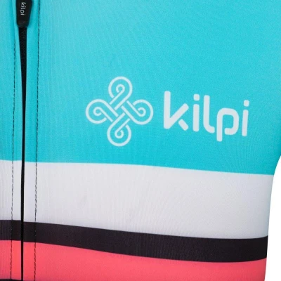 Kilpi CORRIDOR-W svetlomodrý cyklistický dres + Kilpi MURIA-W čierne cyklistické kraťasy