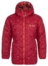 Kilpi DAMIA-JG tmavo červený dievčenský zimný kabát Kilpi DAMIA-JG tmavo červený dievčenský zimný kabát
