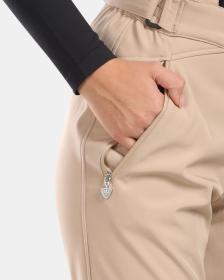 KILPI DIONE-W Béžové dámske softshellové lyžiarske nohavice