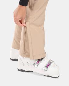 KILPI DIONE-W Béžové dámske softshellové lyžiarske nohavice