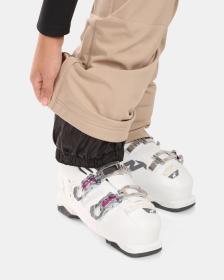 KILPI DIONE-W Béžové dámske softshellové lyžiarske nohavice