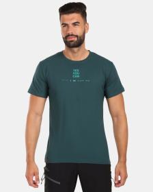 KILPI DISCOVER-M Tmavě zelené pánské tričko